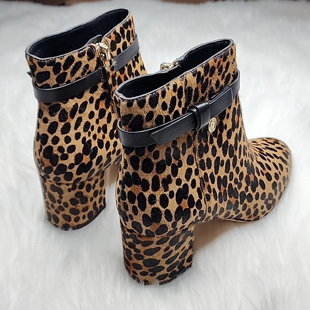 Kate Spade New York Delina Leopard Heeled Boots Booties